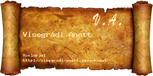 Visegrádi Anett névjegykártya