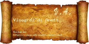 Visegrádi Anett névjegykártya