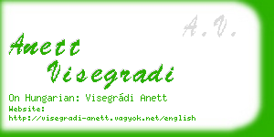 anett visegradi business card