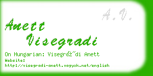 anett visegradi business card